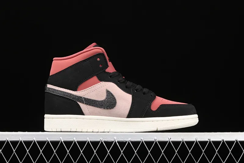 All categories Air Jordan Jordan series basketball shoes Air Jordan 1 Mid G version pure original Air Jordan 1 Mid AJ1 Joe 1 red bean milk tea mid-top basketball shoes BQ6472-202